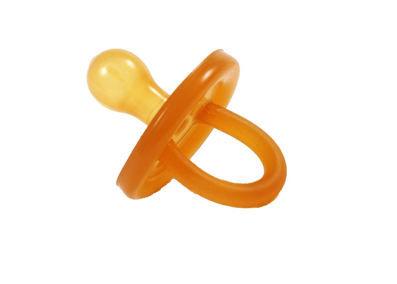 Sweetie Rubber Pacifier Natural Rubber Pacifier Rounded 2 Count (0-6 Month/Small) - Image 3